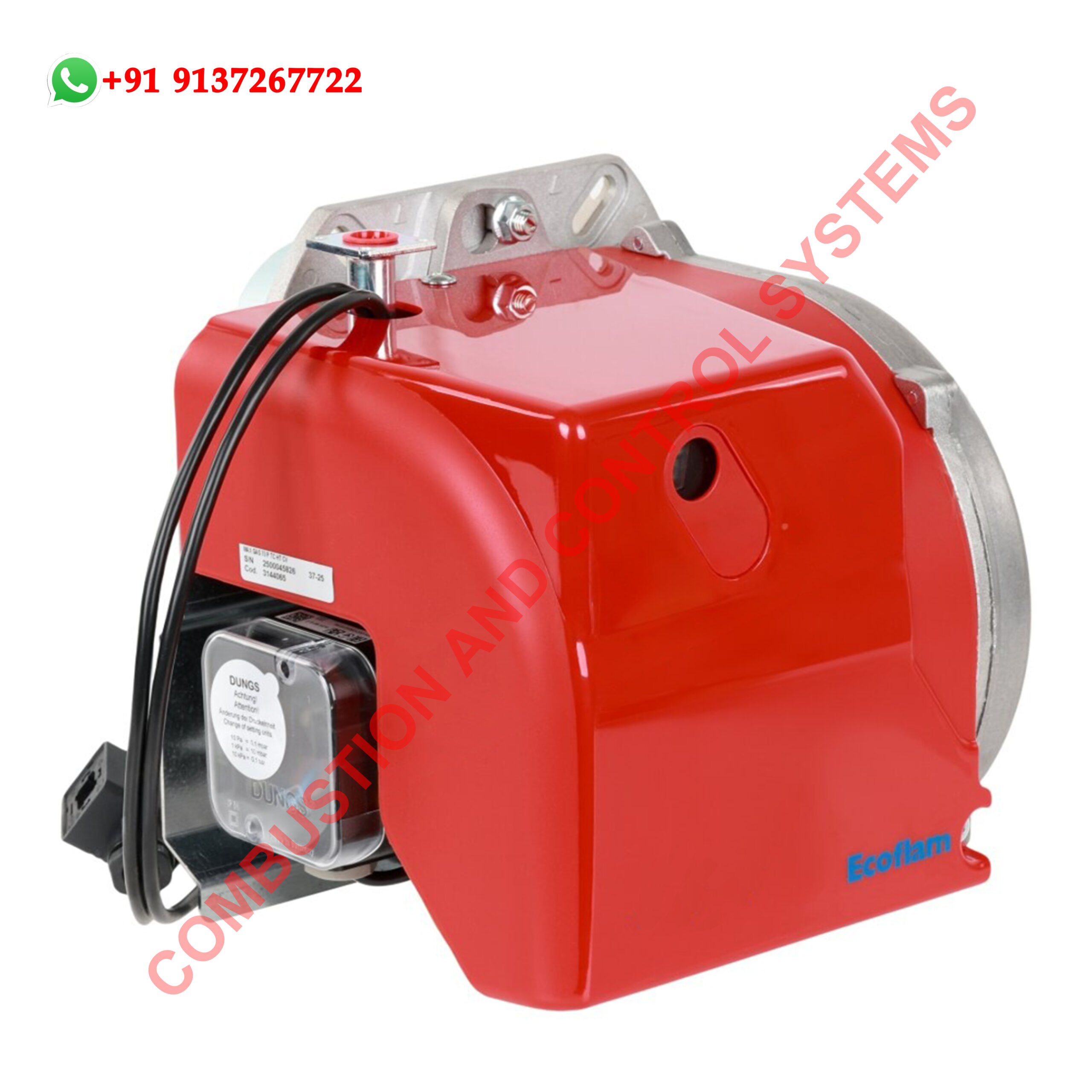 Ecoflam Max Gas 70 burner side profile showing compact industrial design.jpg