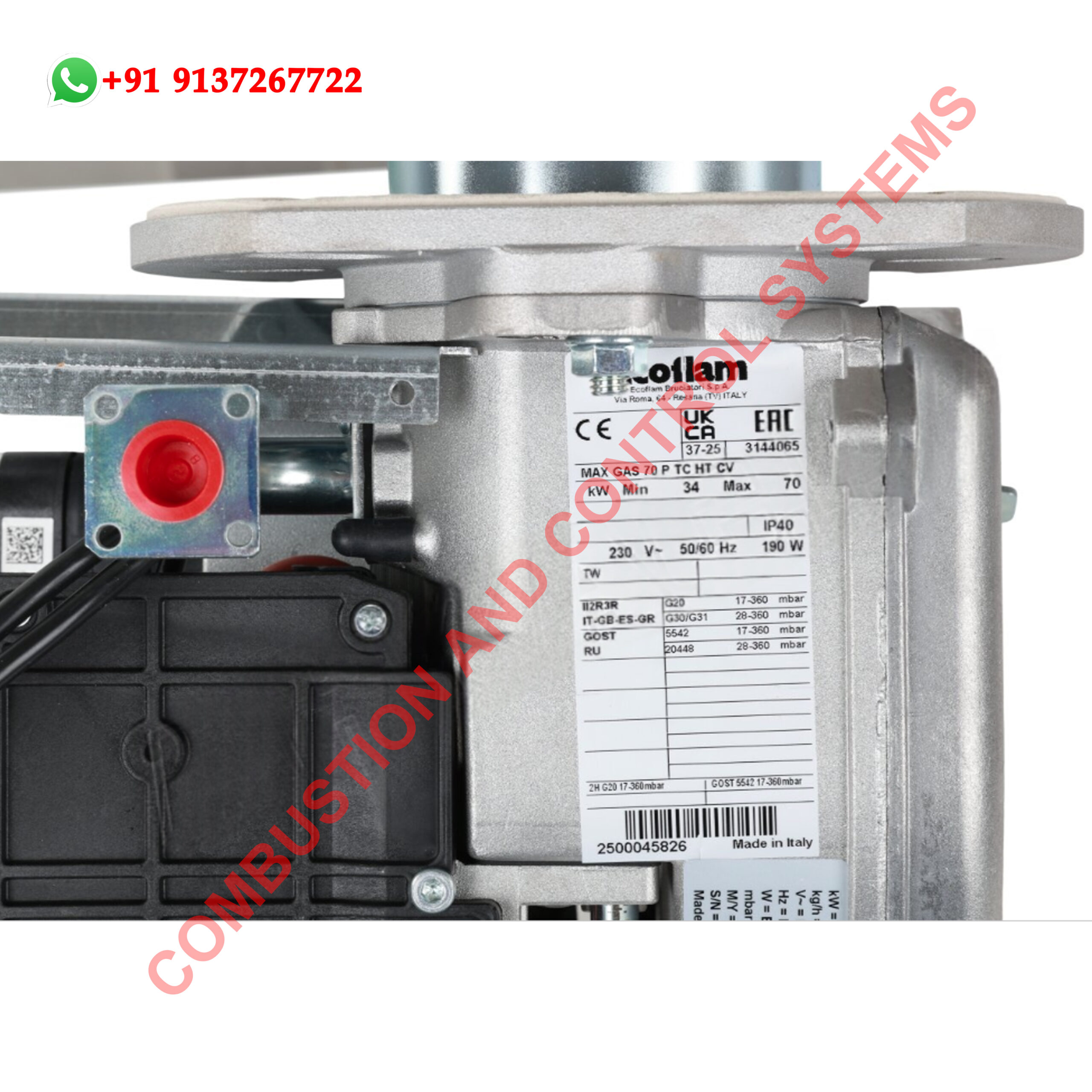 Ecoflam Max Gas 70 gas burner operating in manufacturing facility.jpg