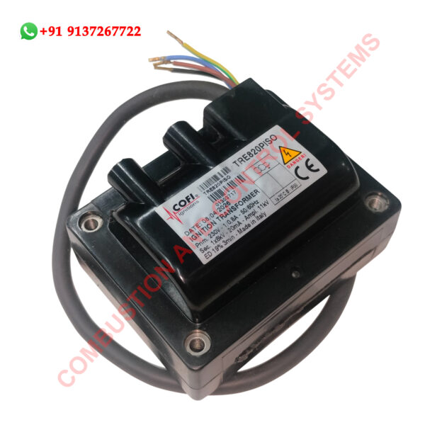 Side profile of Cofi TRE 820 PISO ignition transformer showing mounting design.jpg